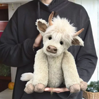 Highland Cattle Plush with Realistic Moo Sound and Movable Joints, 9.84 Inches All Vera Mart