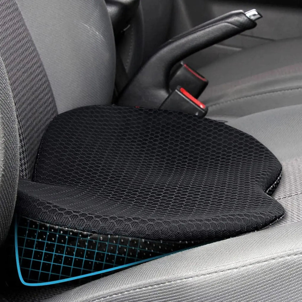 Car Seat Cushion with Memory Foam Lift and Contoured Support, Breathable Removable Cover All Vera Mart