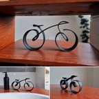 Wire Bicycle Sculpture with Black Metal Frame and Open Silhouette Design All Vera Mart