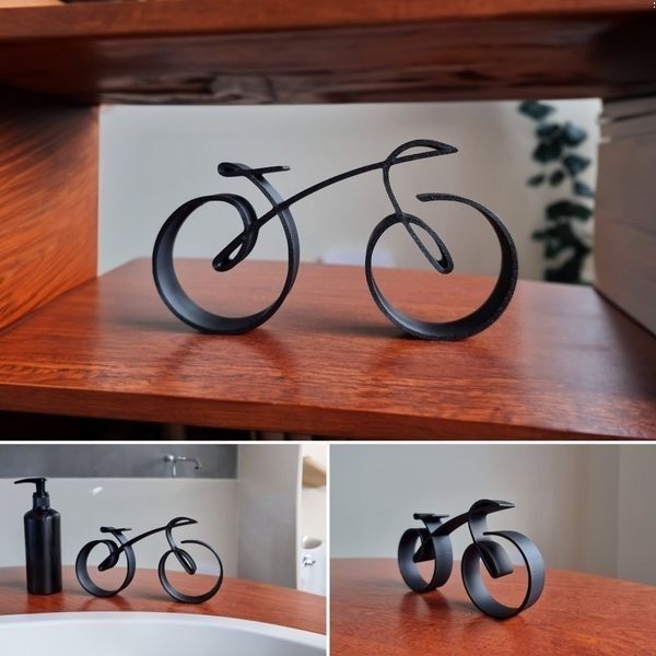 Wire Bicycle Sculpture with Black Metal Frame and Open Silhouette Design All Vera Mart