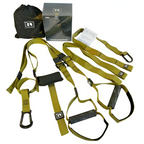 Adjustable Suspension Trainer with Rotating Athletic Rings and Door Anchor, Portable Mesh Bag All Vera Mart