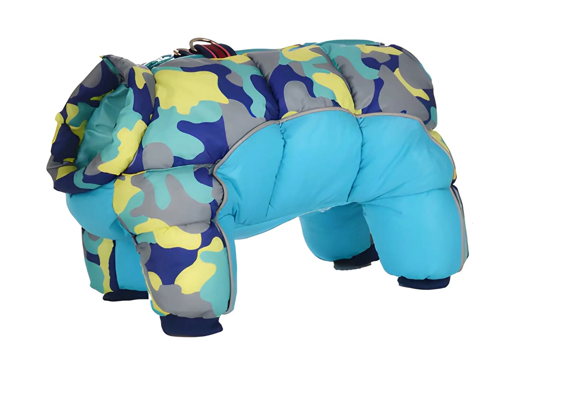 Dog Coat with Water-Resistant Shell and Down-Alternative Fill, Reflective Trim, Leash Ring All Vera Mart