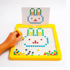 Magnetic Drawing Pad with Sealed Beads and Magnetic Pen for Kids, 20 Pattern Cards All Vera Mart