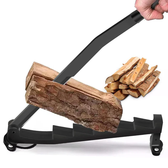 Wall Mounted Firewood Chopper with Carbon Steel Blade and Manual Operation All Vera Mart