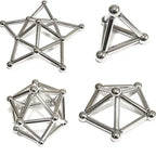Magnetic Building Set with Steel Balls and Magnetic Rods, Tin Storage Box All Vera Mart