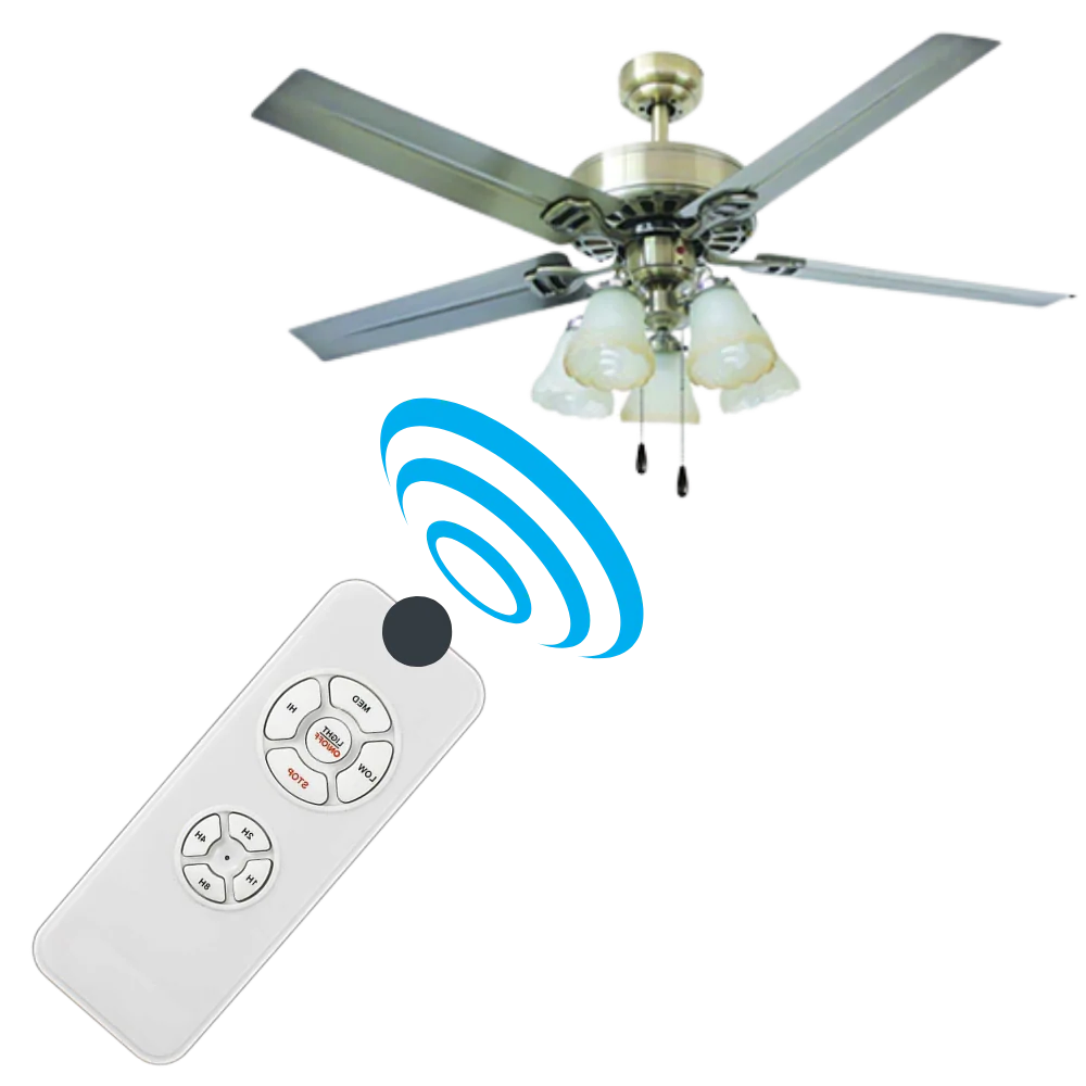 Ceiling Fan and Light Remote Control with 65 Foot Range and Dual Speed Settings All Vera Mart