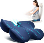 Memory Foam Seat Cushion with Nonslip Bottom and Breathable Cover All Vera Mart