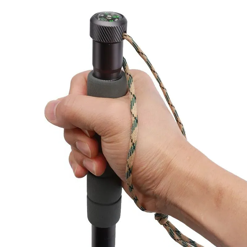 Multitool Walking Stick with Built-In Knife and Fire Starter, 41.73in All Vera Mart