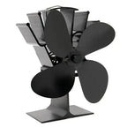 Wood Stove Fan with Thermoelectric Power and 4-Blade Anodized Aluminum, Silent Operation All Vera Mart