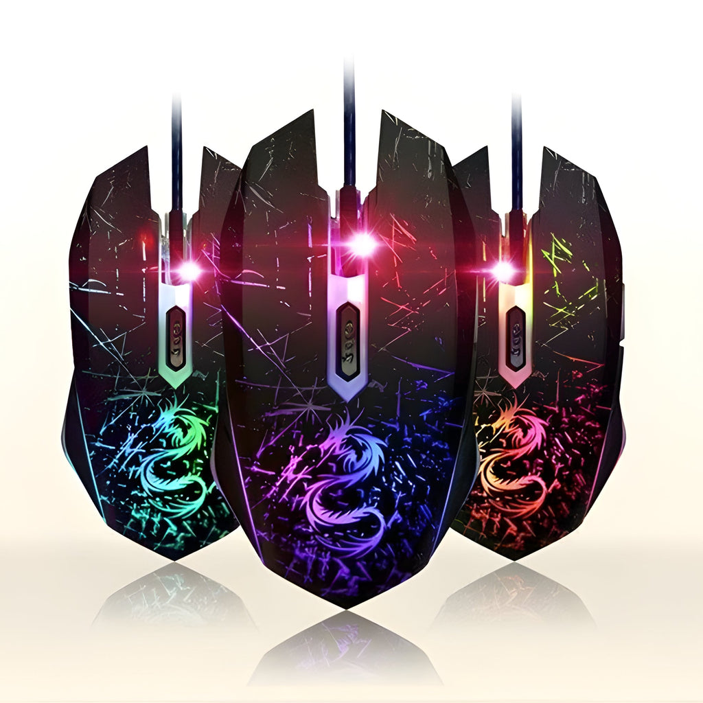 Wired Gaming Mouse with 3200 DPI Sensor and Six Programmable Buttons All Vera Mart