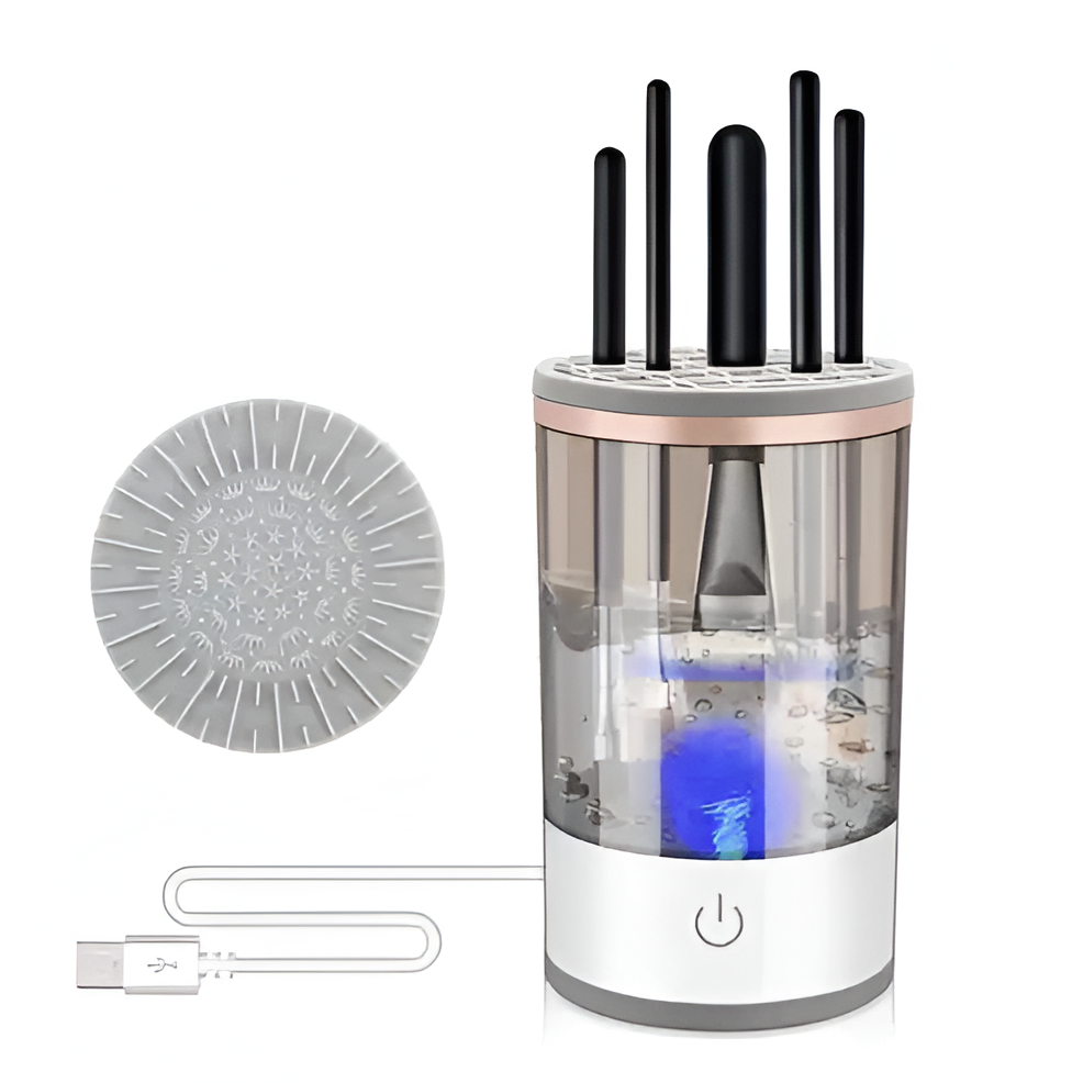 Electric Makeup Brush Cleaner with UV Sterilization and Dual Cleaning Modes All Vera Mart