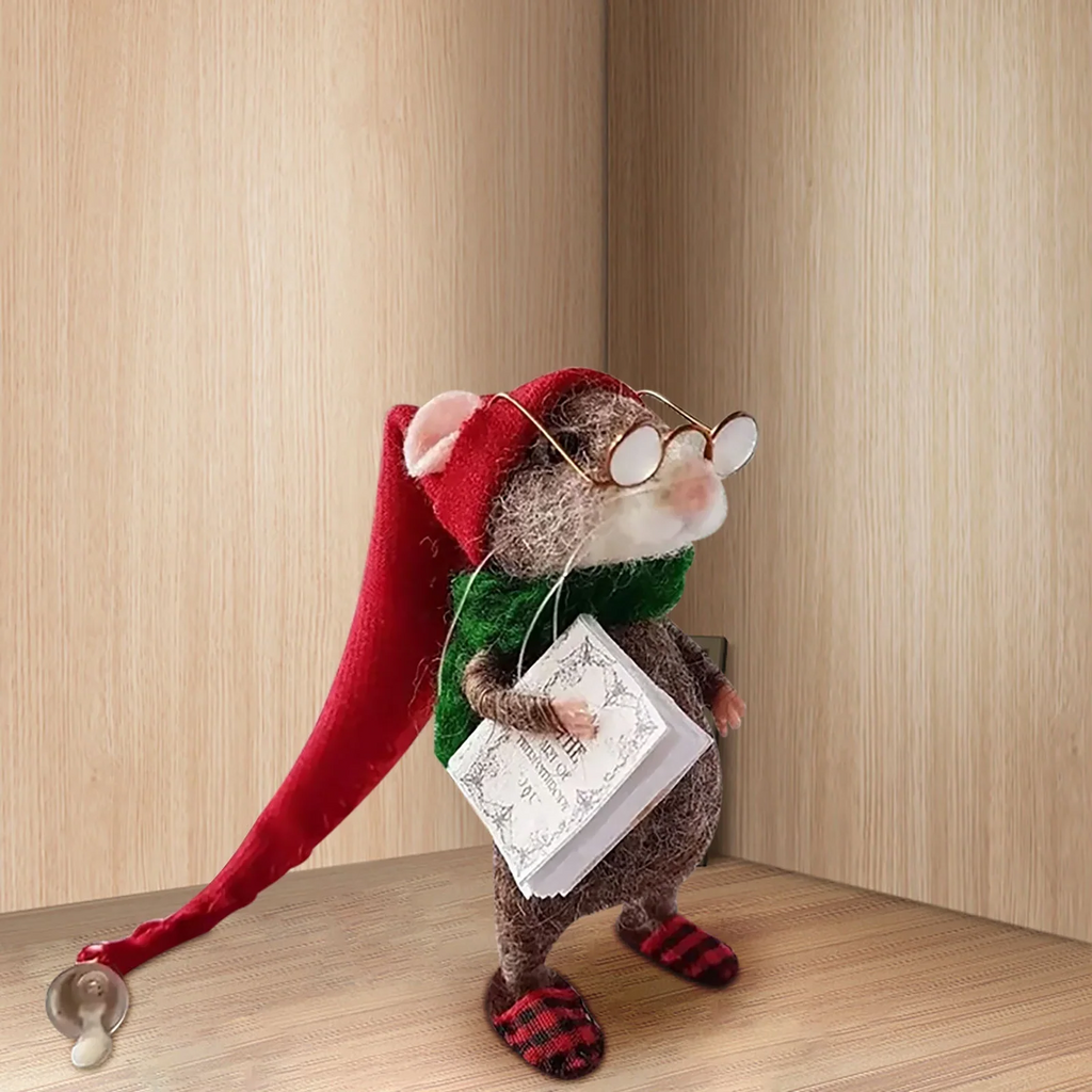 Needle Felting Mouse Craft Kit with Wool and Wire Frame for Holiday Decor All Vera Mart