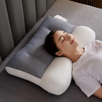 Contoured Neck Pillow with Memory Support and Ear Relief Cutouts, Machine Washable All Vera Mart