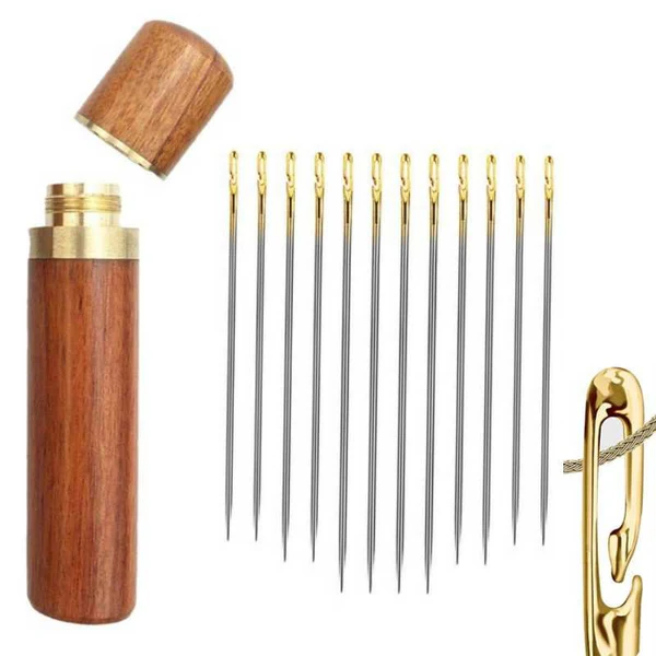 Side Threading Sewing Needles with Stainless Steel Construction, 30-Piece Assorted Set All Vera Mart