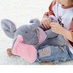 Interactive Singing Elephant Plush Toy with Peek-a-boo Ear Flapping and Built-in Song All Vera Mart