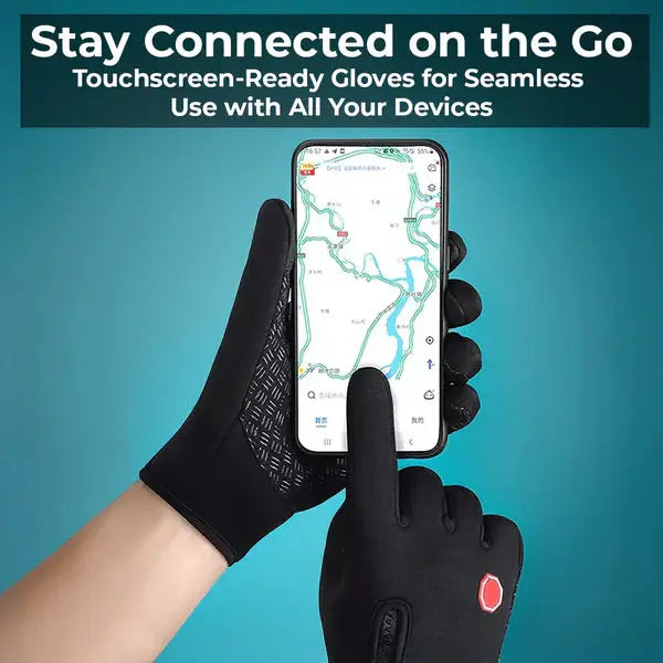 Thermal Gloves with Touchscreen Fingertips and Anti-Slip Palm, Water Resistant All Vera Mart