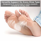 Gel Metatarsal Pads with Ventilation Pores and Cushioning, Washable All Vera Mart