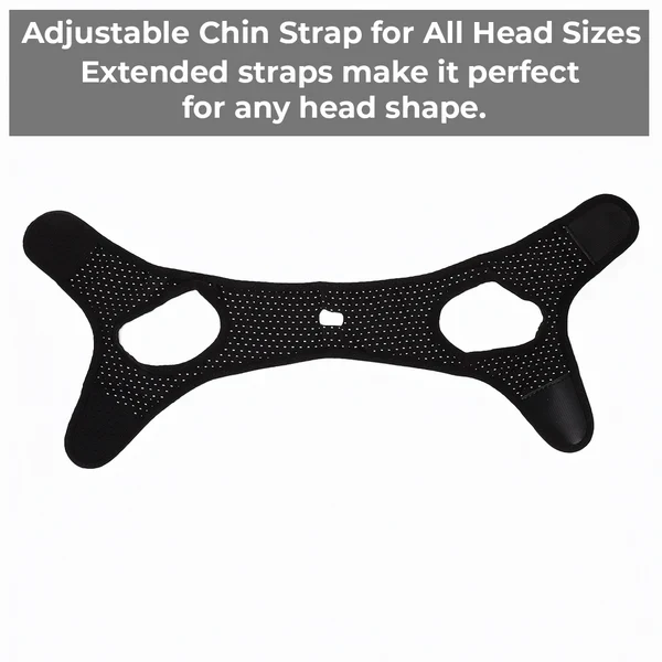 Anti Snoring Chin Strap with Adjustable Hook and Loop Closure, Breathable Stretchy Fabric All Vera Mart