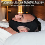 Anti Snoring Chin Strap with Adjustable Hook and Loop Closure, Breathable Stretchy Fabric All Vera Mart