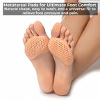 Gel Metatarsal Pads with Ventilation Pores and Cushioning, Washable All Vera Mart