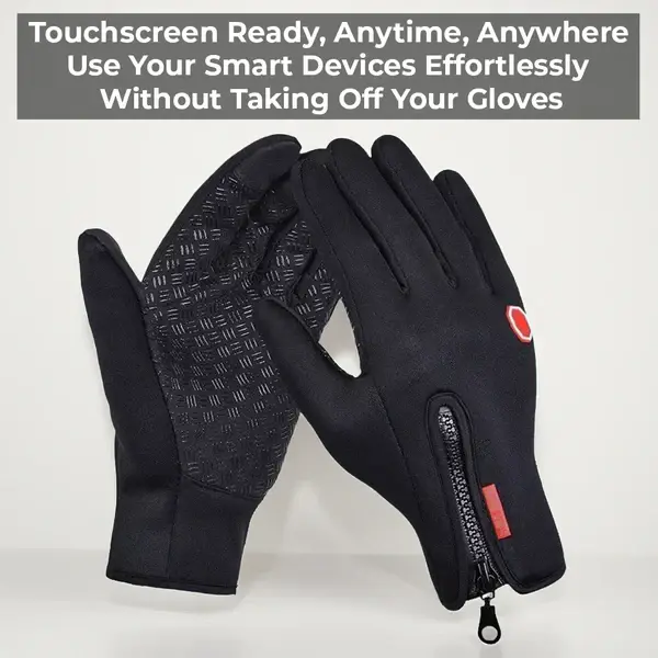 Thermal Gloves with Touchscreen Fingertips and Anti-Slip Palm, Water Resistant All Vera Mart