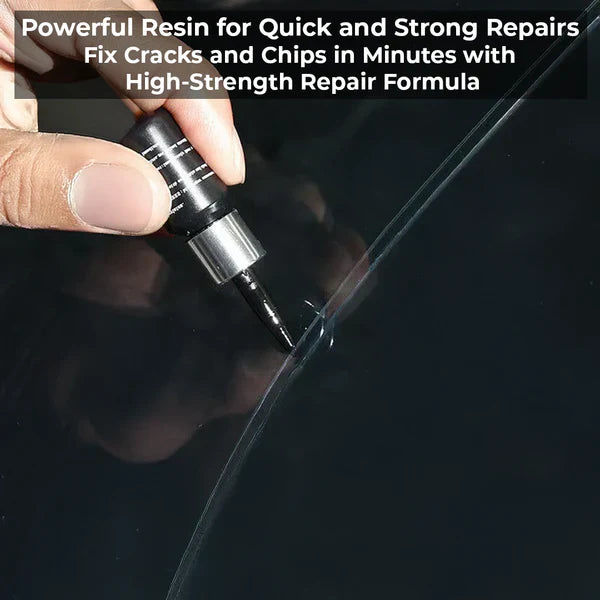 Windshield Crack Repair Fluid with UV Curing and Repair Blades, 5 Bottles All Vera Mart
