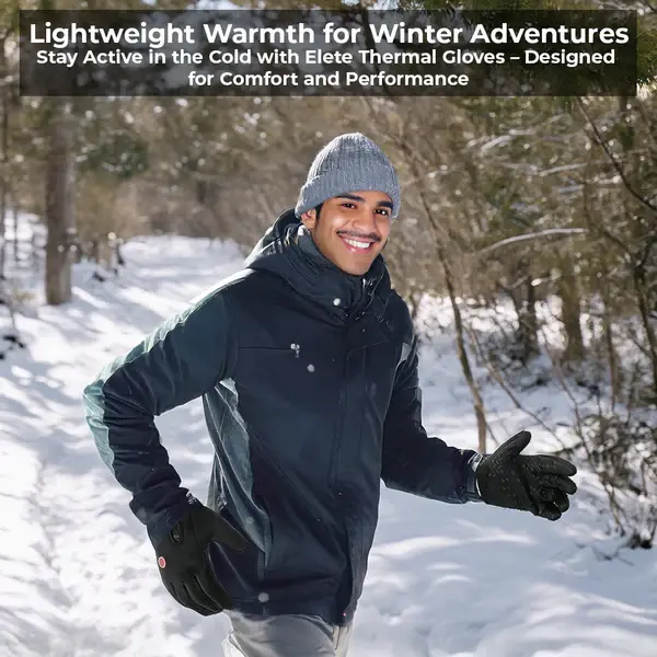 Thermal Gloves with Touchscreen Fingertips and Anti-Slip Palm, Water Resistant All Vera Mart