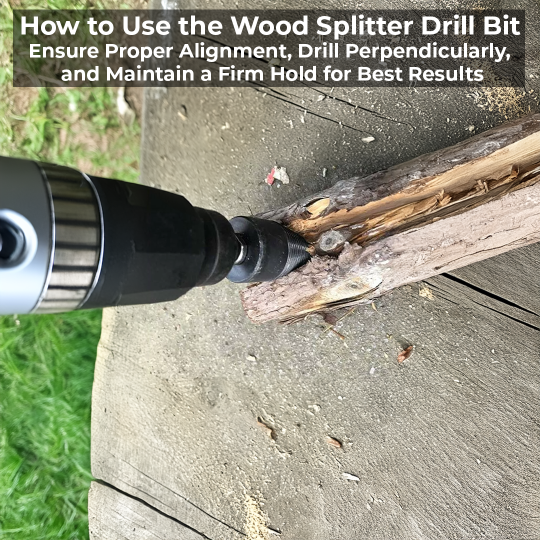 Firewood Splitter Drill Bit with High Carbon Steel and Three Interchangeable Shanks All Vera Mart