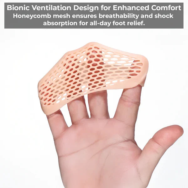 Gel Metatarsal Pads with Ventilation Pores and Cushioning, Washable All Vera Mart