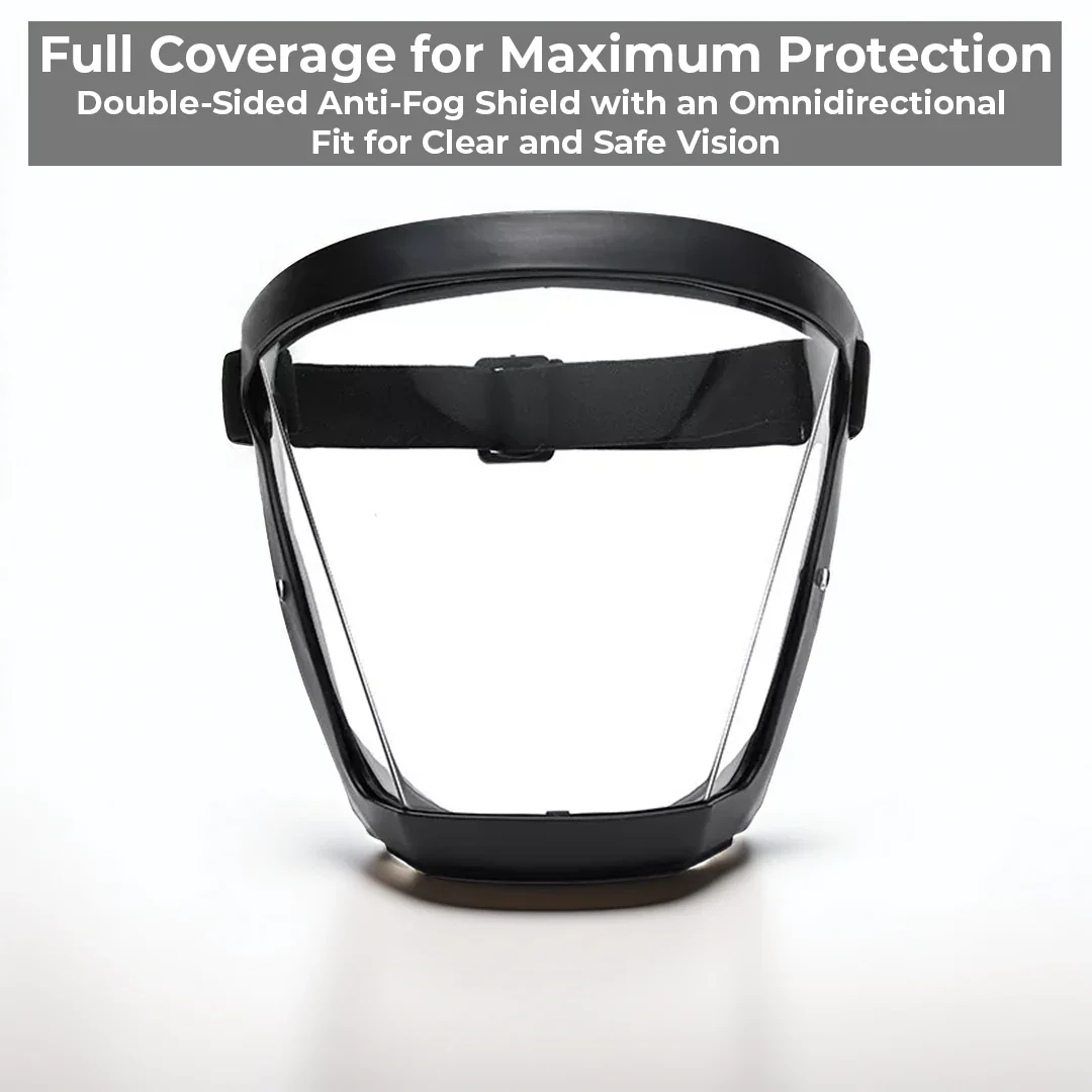 Protective Face Shield with Anti-Fog Coating and Detachable Filter All Vera Mart