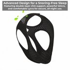 Anti Snoring Chin Strap with Adjustable Hook and Loop Closure, Breathable Stretchy Fabric All Vera Mart