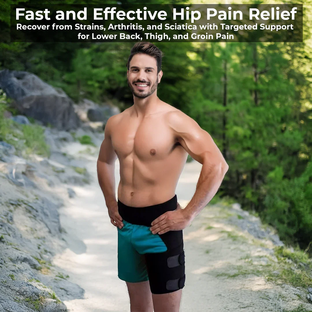 Adjustable Groin and Hip Support Brace with Neoprene Compression and Anti-Slip Design All Vera Mart