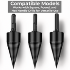 Firewood Splitter Drill Bit with High Carbon Steel and Three Interchangeable Shanks All Vera Mart