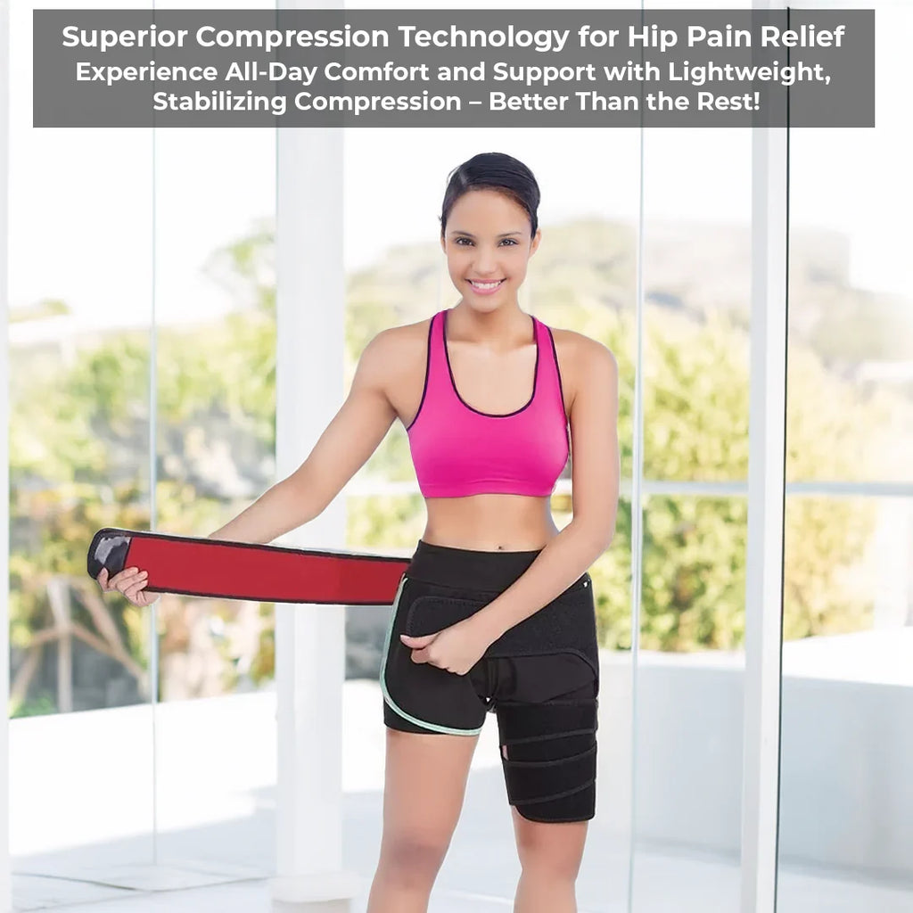 Adjustable Groin and Hip Support Brace with Neoprene Compression and Anti-Slip Design All Vera Mart