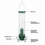 Weight-Activated Bird Feeder with Rotating Perch and Four Feeding Ports All Vera Mart