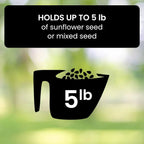 Weight-Activated Bird Feeder with Rotating Perch and Four Feeding Ports All Vera Mart