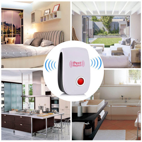 Ultrasonic Pest Repellent with Electromagnetic Waves and Automatic Frequency Shifting All Vera Mart