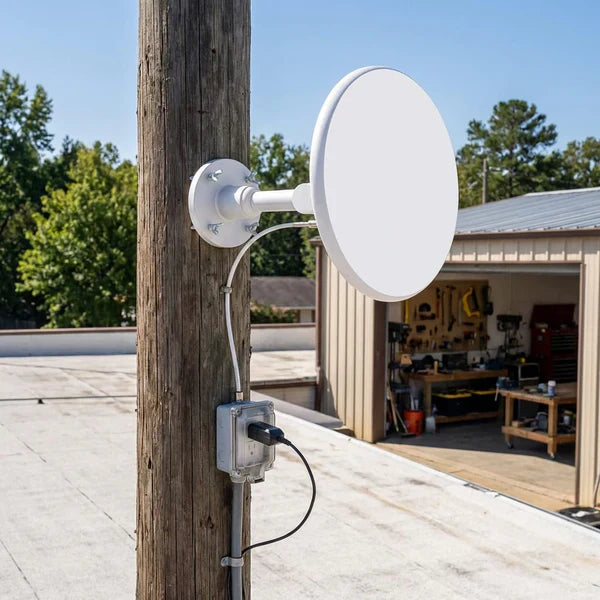 Outdoor HD TV Antenna with Built-in Amplifier and 40ft Cable All Vera Mart