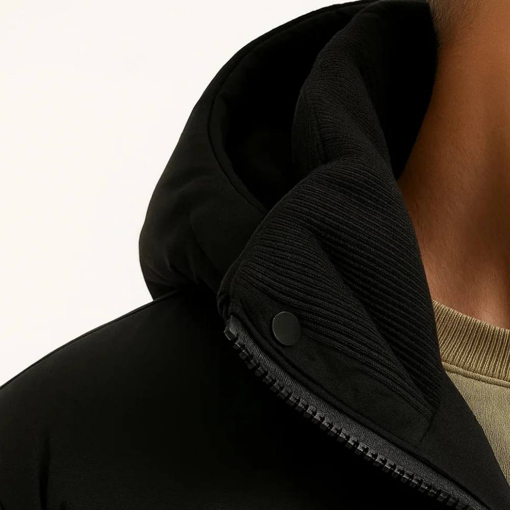 Puffer Jacket for Men with Adjustable Hood and Wind Resistant Shell All Vera Mart