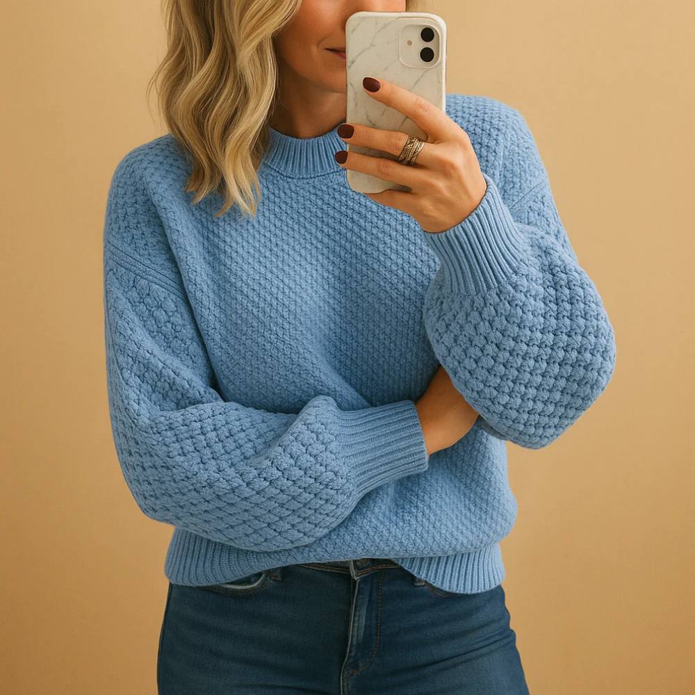 Lightweight Knitted Sweater for Women with Relaxed Fit and Breathable Fabric All Vera Mart
