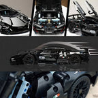 Detailed Sports Car Building Block Set with Working Headlights and Opening Doors, 1288 Pieces All Vera Mart