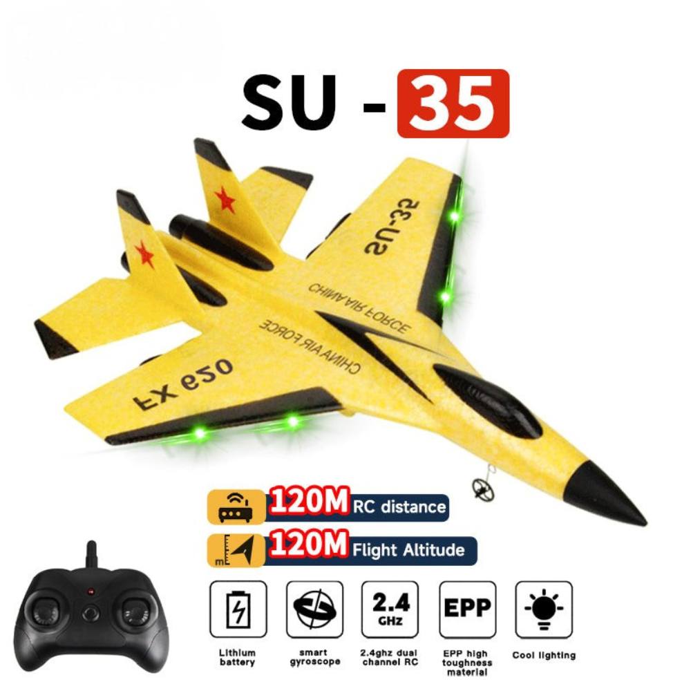 Remote Control Fighter Jet with 2.4G Radio and LED Lights, Foam Airframe All Vera Mart