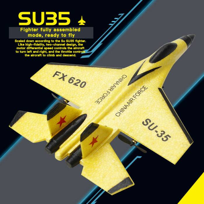 Remote Control Fighter Jet with 2.4G Radio and LED Lights, Foam Airframe All Vera Mart