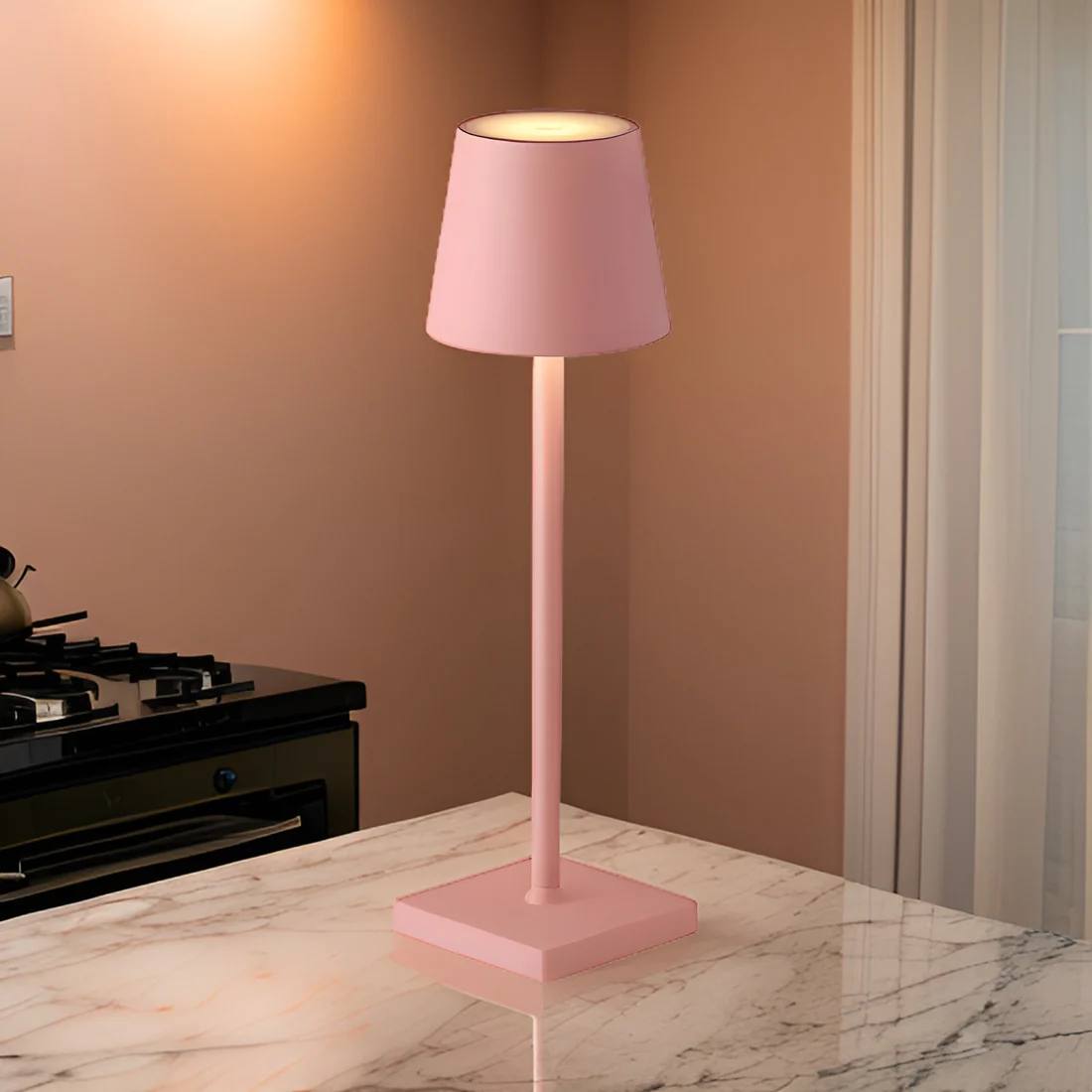 Cordless LED Table Lamp with Touch Control and 15-Hour Battery, Warm White 3000K All Vera Mart
