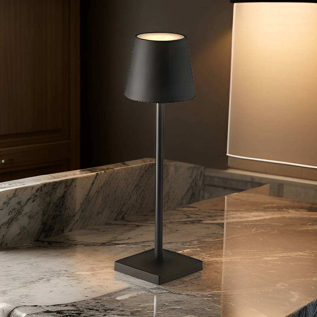 Cordless LED Table Lamp with Touch Control and 15-Hour Battery, Warm White 3000K All Vera Mart