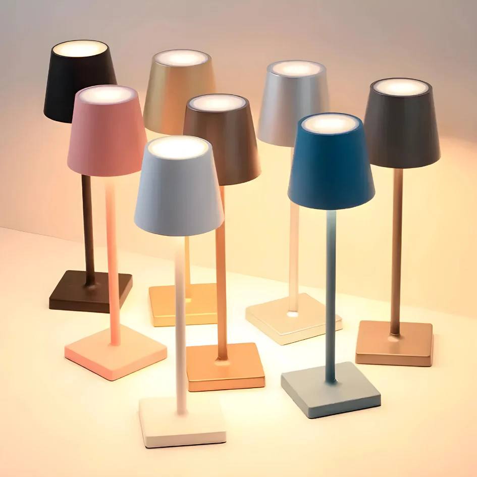 Cordless LED Table Lamp with Touch Control and 15-Hour Battery, Warm White 3000K All Vera Mart