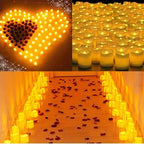 LED Tealight Candles with Flickering Effect and Battery Operation for Events All Vera Mart