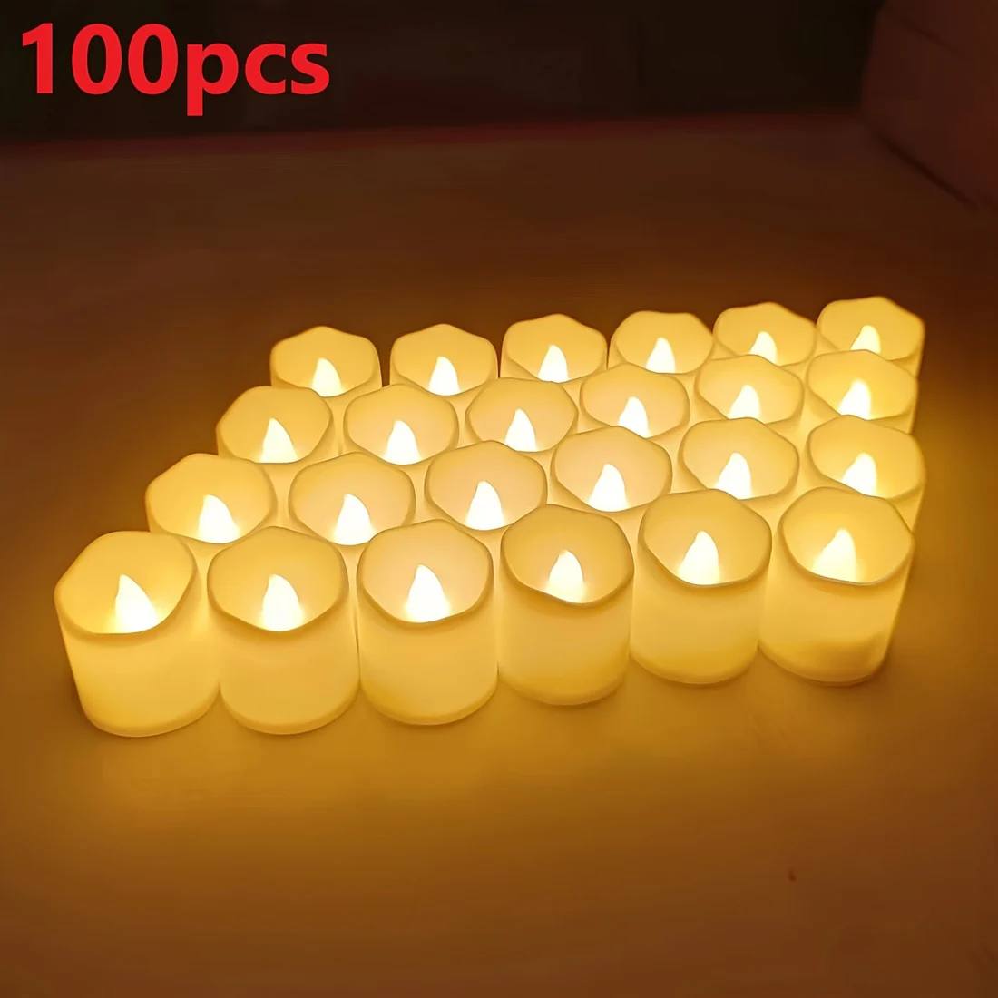 LED Tealight Candles with Flickering Effect and Battery Operation for Events All Vera Mart