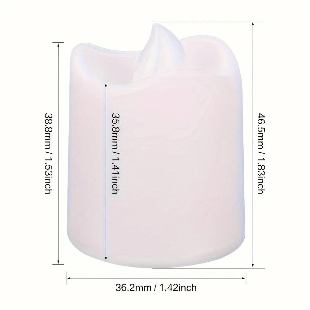 LED Tealight Candles with Flickering Effect and Battery Operation for Events All Vera Mart
