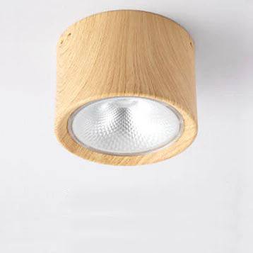 LED Ceiling Spotlight with Rotatable Cylinder Head and Matte Metal Housing All Vera Mart